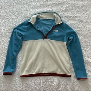Cotopaxi Blue and White Fleece Quarter Zip